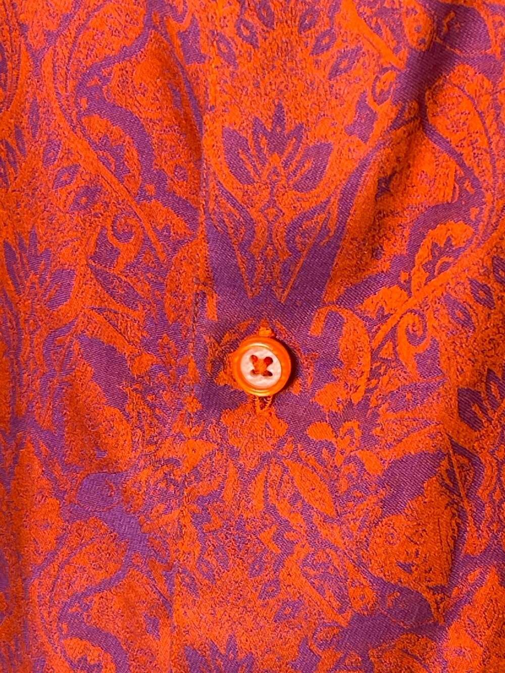 Robert Graham Knowledge Wisdom Truth Shirt Mens 2xl Coral Purple Floral LS - Picture 5 of 12